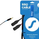 Kabel audio XLR - Jack mini stereo - 2x XLR 1 metr - SSQ MiXLR1