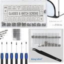 НАБОР ВИНТОВ ДЛЯ РЕМОНТА СТЁК, НОСОВ ЧАСОВ, ОТВЕРТКА, Пинцет, Тряпка