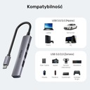 Unitek Hub USB-C 1*USB-A 5 Gbps, 3*USB-A 2.0 alu EAN (GTIN) 4894160050106