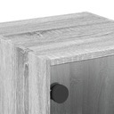 vidaXL Nočný stolík, sklenené dvere, sivý dub sonoma, 35x37x35 cm EAN (GTIN) 8721012214224