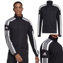 СПОРТИВНАЯ ФУТБОЛКА ADIDAS МУЖСКАЯ ДЛЯ ТРЕНИРОВОК ФУТБОЛУ, ЧЕРНАЯ, МОЛНИЯ, R.M.