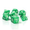 ZIELEŃ DRIAD ZESTAW 7 JADEITOWYCH KOŚCI RPG