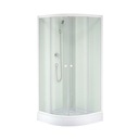 KABINA PRYSZNICOWA WOLNOSTOJĄCA 80x80x200 BIAŁA CZTEROŚCIENNA PÓŁOKRĄGŁA