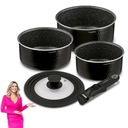 ZESTAW GARNKÓW komplet 3 RONDLE garnki ODPINANA RĄCZKA Konighoffer Handy