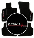 ALFOMBRILLAS ESCOBILLAS DE FELPA NEGRAS PARA SKODA OCTAVIA II (2004-2013) + HAFT 