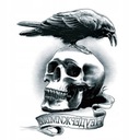 Временная татуировка, моющаяся, CRAVE, череп, птица, искусственный череп, лента, темная
