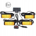 ФАРА ПОПЕРЕДЖУВАЛЬНА LED (СВІТЛОДІОД) ЖОВТА 12V 24V Z 4 GLOWICAMI DO POJAZDOW  (18765907375) фото min 10
