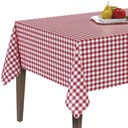 Клеенка для скатерти, КРАСНАЯ, ИТАЛЬЯНСКАЯ КЛЕТКА, 90х140