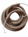Джутовая веревка 20 мм с электрическим кабелем длиной 3 метра.