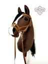 Hobby Horse Dragon Set Large (Кінь на палиці) + чорна вуздечка + поводи + яблуко