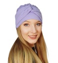 Przeplatany turban Sara lila 179 czapka bez wzoru także po chemioterapii