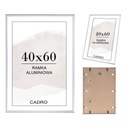 РАМА 40x60 СЕРЕБРЯНАЯ АЛЮМИНИЕВАЯ ФОТОРАМКА