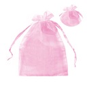 СУМКИ ИЗ РОЗОВОЙ ОРГАНЗЫ БОЛЬШИЕ СУМКИ 10х15 СВАДЕБНОЕ КРЕЩЕНИЕ СПАСИБО x5