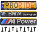 2x 3D РАМКА НОМЕРНОГО ЗНАКА BMW M POWER MOTORSPORT + ВИНТЫ