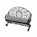 Миниатюрный двухместный диванчик для кукольного домика.