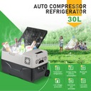 REFRIGERADOR KOMPRESOROWA PRZENOSNA TURÍSTICA ZAMRAZARKA DE AUTOMÓVIL KEMPINGOWA 30L 12/24/230V APLIKACJA 