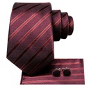 Комплект мужского жаккардового галстука + нагрудного платка + запонок, длина 24 часа