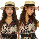 СОЛОМНАЯ ШАПКА ЭКО С ПЛОТОМ и лентой