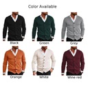 Pánsky sveter jeseň zima vintage sveter do V Ďalšia farba iná farba