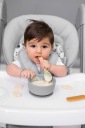 НАБІР ДЛЯ ГОДУВАННЯ 4ЕЛ СИЛІКОНОВИЙ ПРОТИКОВЗКИЙ BPA FREE LORELLI СІРИЙ
