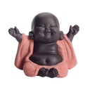 2 szt. Ceramiczny mały mnich szczęśliwy posąg buddy figurka rzeźba herbaciarnia Wysokość produktu 0 cm