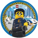 TALERZYKI PAPIEROWE LEGO CITY KLOCKI URODZINY 6SZT