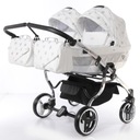 Коляска для двойни JUNAMA GLOW DUO 4в1 серебристый 03