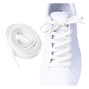 Шнурки белые хлопковые, 90 см, прочные.