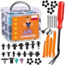 НАБОР УНИВЕРСАЛЬНЫХ АВТОМОБИЛЬНЫХ ЗАЖИМОВ 675 ЭЛЕМЕНТОВ - ПРЕМИУМ НАБОР