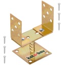 АНКЕР ОСНОВАНИЯ СТОЙКИ РЕГУЛИРУЕМЫЙ КРОНШТЕЙН U-ВИНТОВАЯ НОЖКА 0-160 ММ ЗОЛОТО