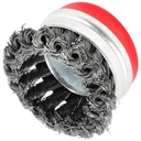 SZCZOTKA DRUCIANA DOCZOŁOWA PLECIONA 65mm M14 DO SZLIFIERKI KĄTÓWKI OPASKA