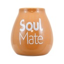 Тыква керамическая бежевого цвета с логотипом Soul Mate 350 мл