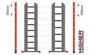 Лестница алюминиевая 3х7 многофункциональная для лестниц ВЫШЕ 5,60 м 150 кг + БЕСПЛАТНО