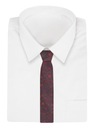 Элегантный мужской галстук Angelo di Monti - оттенки красного и бордового, цветы