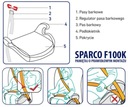 SPARCO AUTOSEDAČKA SEDADLO STOJAN šedo-modrá Značka Sparco