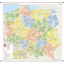 Polska mapa ścienna administracyjna XXL DUŻA 1:350 000 AKTUALNA 2024 ArtGlo