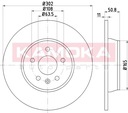 DISCOS ZAPATAS PARTE TRASERA KAMOKA FORD MONDEO IV 2.0CI 