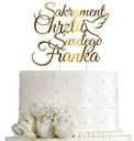 TOPPER dekoracja na tort Sakrament CHRZEST Sw. + IMIĘ