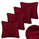 КОМПЛЕКТ 4x ДЕКОРАТИВНЫЕ НАВУШКИ С ВЫШИВКОЙ ЖАККАРДОВЫЙ 40х40 Бордовый