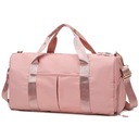 Дорожная тренировочная спортивная сумка с ремнем и отделением для обуви, 25л, розовая