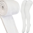 Колготки ДЕТСКИЕ, плотные, ГЛАДКИЕ ХЛОПКОВЫЕ колготки, белые 140/146