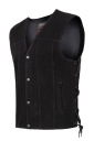 SM RACE WEAR WAISTCOAT SINSTER JEANS BLACK MOTORBIKE CHOPPER CRUISER L