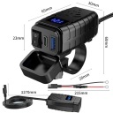 ЗАРЯДНИЙ ПРИСТРІЙ МОТОЦИКЛЕТНА ВОЛЬТМЕТР USB + USB-C ТИП C QC 3.0 CORIAN  фото 6