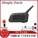 XINOWY V6 Plus Мотоциклетный шлем Bluetooth-гарнитура для внутренней связи 1200M