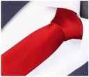 УЗКИЙ мужской галстук «Селедка» шириной 6 см, гладкий КРАСНЫЙ wp02
