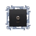 SIMON 10 SAT АНТЕНННАЯ РОЗЕТКА ОДИНАРНАЯ. ЧЕРНЫЙ МАТОВЫЙ