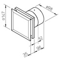 Вентилятор для ванной комнаты Helios Minivent M1/100F Hygr
