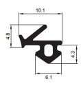 Уплотнитель окон ПВХ VEKA S-834 S-835 СТОМИЛ 1+1 м