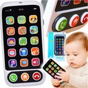 TELEFON KOMÓRKA ZABAWKA EDUKACYJNA INTERAKTYWNA DLA DZIECI CZARNY 12+