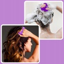 Masážna kefa na umývanie vlasov Masážna masáž pokožky hlavy Silikónová kefa Dominujúca farba odtiene fialovej